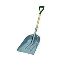 LANDSCAPERS SELECT - Pala Para Granos 30.48 Cm Negra Mango Madera 73.66 Cm