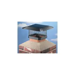 SHELTER - Tapa para Chimenea de 33.02 x 33.02 cm de Acero Galvanizado Negro