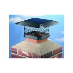 SHELTER - Tapa para Chimenea de 33.02 x 45.72 cm de Acero Galvanizado Negro