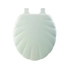 MAYFAIR - Asiento de Inodoro Red de Madera Motivo Ostra Blanco