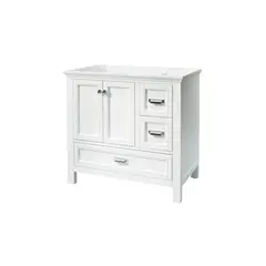 REMO - Tocador de Madera Blanco de 91.44 x 53.34 cm