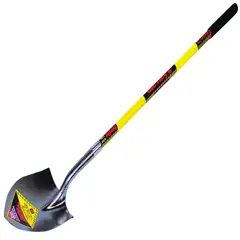 STRUCTRON - Pala De Punta Redonda Con Mango De Fibra De Vidrio De 121.92 Cm