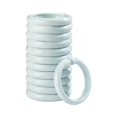 GENERICO - Argollas para Cortina de Ducha Color Blanco X 12 Piezas