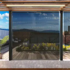 REGGIA - Persiana Enrollable Screen Para Exteriores 120x220cm Café