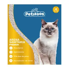 undefined - Arena Sanitaria Gato Aglomerante Absorbente Bentonita Petizoos Premium 4 Kg
