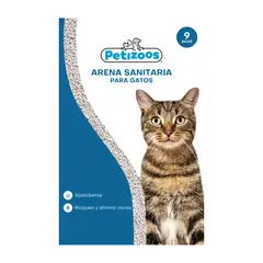 PETIZOOS - Arena Sanitaria Gato Aglomerante Absorbente Bentonita Económica 9 kg