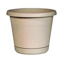 SOUTHERN PATIO - Maceta con Plato y Borde Enrollado de 30.48 cm Arena