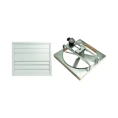 MASTER - Ventilador para toda la casa con persianas de 76.20 cm color blanco