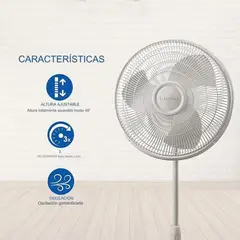 LASKO - Ventilador Pedestal Oscilante Con Aspas De Plástico Blanco