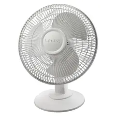 LASKO - Ventilador De Mesa Blanco Con Tres Velocidades Ajustables