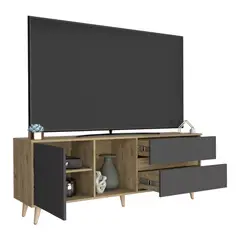 RTA DESIGN - Rack para TV 65 pulgadas Salem Rta Macadamia Plomo