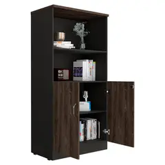 RTA DESIGN - Biblioteca Home Office 2 Puertas 2 Estantes Rta Wengue Milan