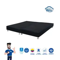 MUEBLES Y COLCHONES RELAX - Base Cama Dream Night Negra King 200x200x30cm