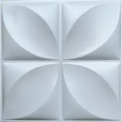 PRACTICASA - Panel 3D Flor Blanco Cjx3M2 50X50Cm C/U 12 Und