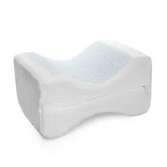 ENERGY PLUS - Almohada Para Piernas Ortopédica Viscoelástica Cervical Media Con Gel Refrescante 25X13 Cm