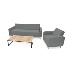 HOGAR VENECIA - Sala Sofacama Dominic Mesa 80X281X177 Cm Gris