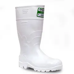 DQ - Bota Pvc Blanca Guerrera Acidos Grasos Sin Puntera T/35 Robusta Paq x 5 Pares