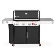 WEBER - Asador A Gas 4 Quemadores Con Bandeja + Cocina Lateral 174X91Cm Genesis