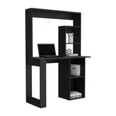 VIRTUAL MUEBLES - Escritorio Mandy 148x99x45cm Wengue 4 Entrepaño