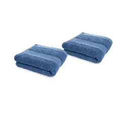 ENERGY PLUS - Kit X2 Toallas De Mano Hotelera 100% Algodón Para Entrenamiento Azul