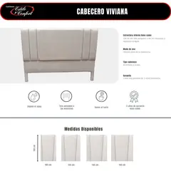 ESTILO Y CONFORT - Cabecero Viviana Marfil 100