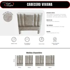 ESTILO Y CONFORT - Cabecero Viviana Marfil 120