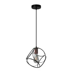 SPECTRUM - Lámpara Cub 1l E27 Negra 6w Led