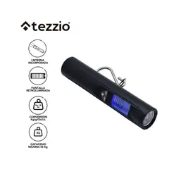 TEZZIO - Bascula Digital para Equipaje Con Linterna