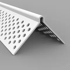 GENERICO - Ángulo Esquinero Perforado de 90 x 2.44 mts / Blanco Set X 100 Unidades