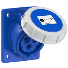 GENERICO - Toma Incrustar 220V Azul 3P + T 32 Amp Tin32/4242 Tierra 9 H Ip67
