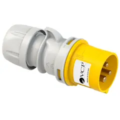 GENERICO - Clavija 110V Amarillo 2P + T 32 Amp Cla32/023 Tierra 4 H Ip44