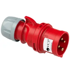 GENERICO - Clavija Roja 3P + T 32 Amp Cla32/024 Tierra 6 H Ip44