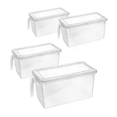 CHEF MASTER - Set X 4 Organizador Multiusos de Cocina Nevera con Tapa