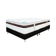 SPRING - Colchon King Advance 200X2000 + Base cama Dividida Siena Negra