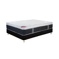 SPRING - Combo Colchon Queen New 9 160x190 + Base cama Dividida Siena Negra