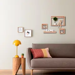 VIRTUAL MUEBLES - Set de Repisas Amelia Beige X 4 Unidades