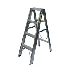 FORTE - Escalera 1.20 m 4 P Tijera Aluminio Industrial Tipo I 113 kg