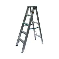 FORTE - Escalera 1.5 m 5 P Tijera Aluminio Industrial Tipo I 113 kg