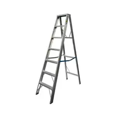 FORTE - Escalera 2.10 m 7 P Tijera Aluminio Industrial Tipo I 113 kg