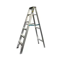 FORTE - Escalera 1,80 m 6 P Tijera Aluminio Industrial Tipo I 113 kg