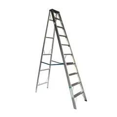 FORTE - Escalera 3 m 10 P Tijera Aluminio Industrial Tipo I 113 kg