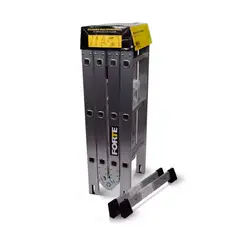 FORTE - Escalera 3.7 m 12 P Multifuncional con 4 Cuerpos Aluminio 114 kg