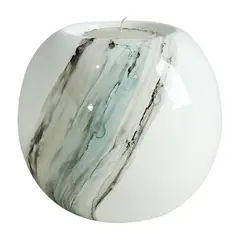 JUST HOME COLLECTION - Portavela Cerámica 10x10cm Blanco Azul Rio