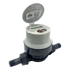 HELBERT - Micromedidor Volumetrico Plastico Janz Jv600. R315. Dn 15mm. 1/2. Acoples. Alargadera y Certificado