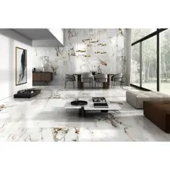 INTERMATEX - Porcelanato Esmaltado Messina Gold P 60x120 cm Color blanco C/1,44 mt2