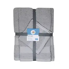 CASA BONITA - Setx3 Toalla Sigoe Cuerpo 78x137+Manos 41x71 420gr/M2+ Facial 34x33 330gr/M2 Gris