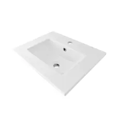 CCOL - Placa Lavamanos Blanco Absoluto 50Cmx40Cm Ceramica Porcelanica