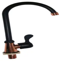 STYLOS EN BRONCE - Llave Lavaplato Alta Fish Negro y Cobre