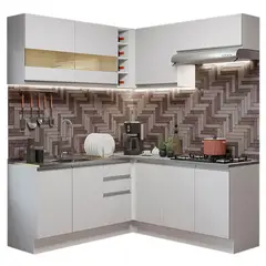 MADESA - Cocina Integral de Esquina Glamy 3.50 Metros - Blanco 01