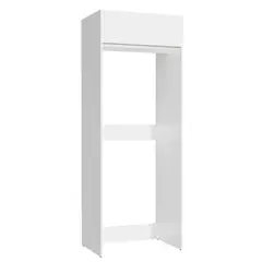 MADESA - Mueble para Nevera/Refrigerador Glamy 1 Puerta Abatible - Blanco